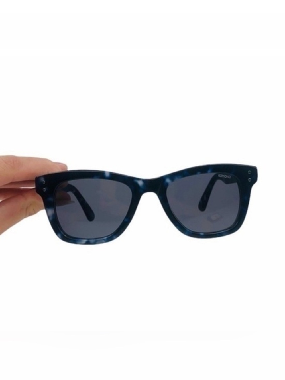 KOMONO The Allen Indigo Demi Sunglasses Blue Tortoise Wayfarer UV400